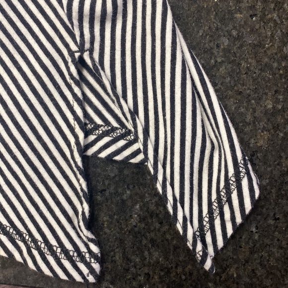 Westbound black and white striped mock neck tunic size small - Picture 6 of 7